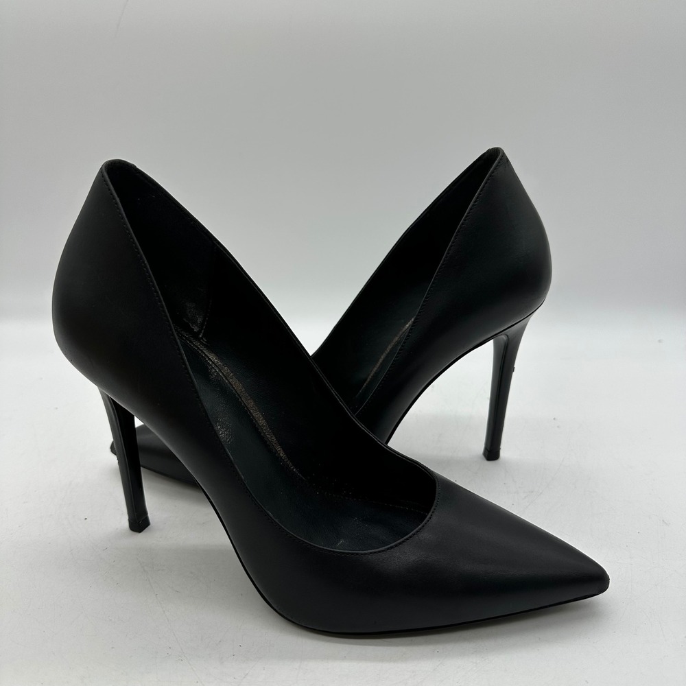 Michael Kors 40F9KEHP4L Womens 10M Black Stiletto Pointed Toe Keke Leather Pumps